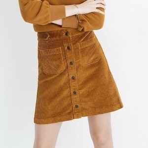 Corduroy A-Line Mini Skirt: Patch Pocket Edition